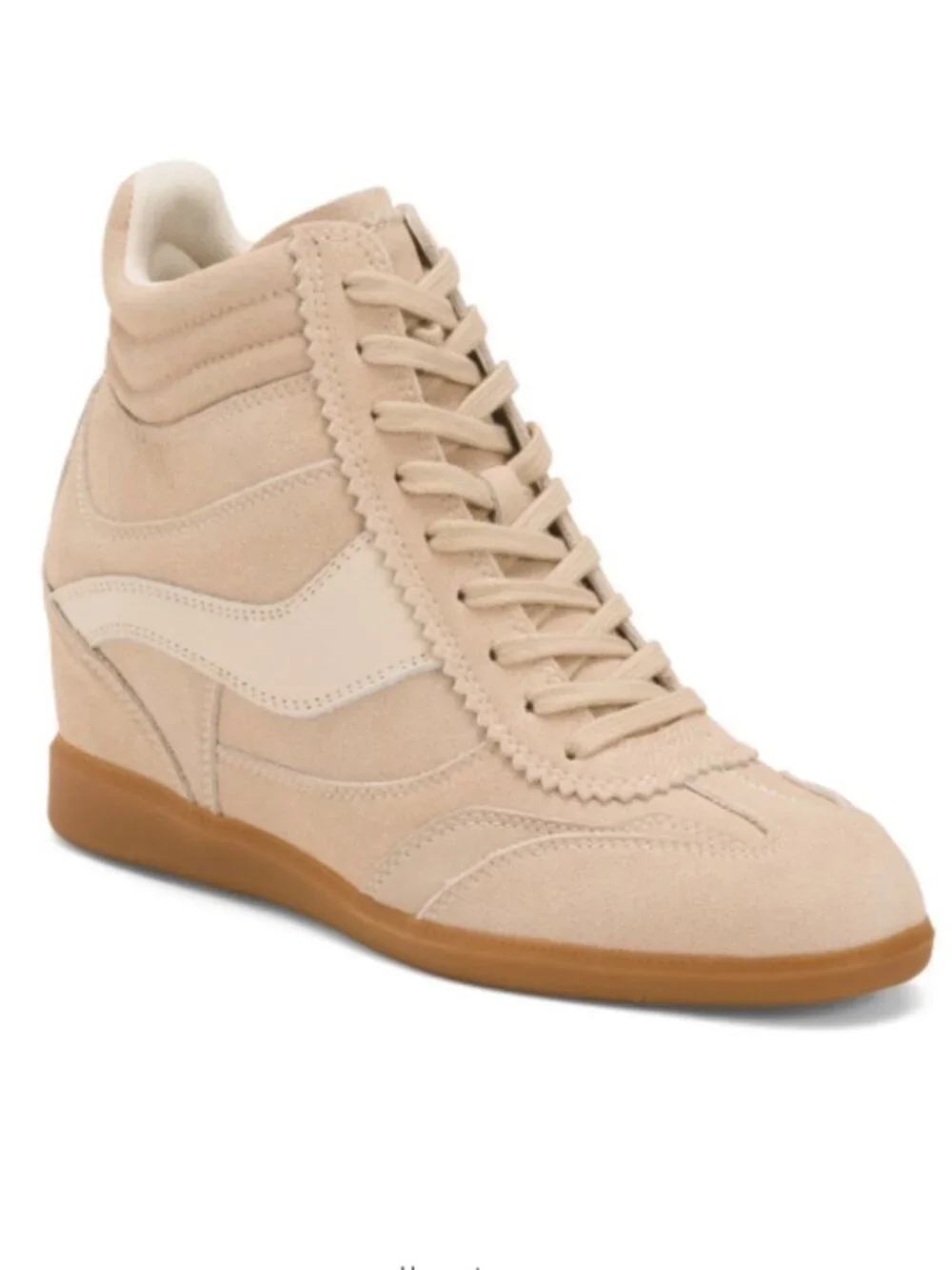 Dolce Vita Wedge High-Top Women's Sneaker in Oatmeal